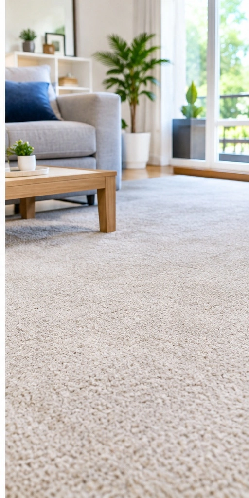 Clean and fresh carpet after professional cleaning in Melbourne